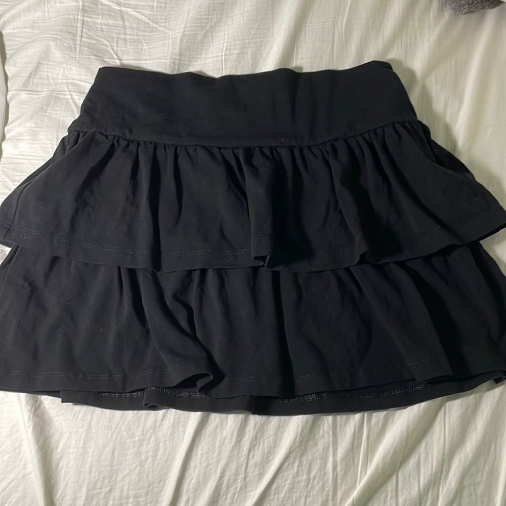 aritzia black miniskirt